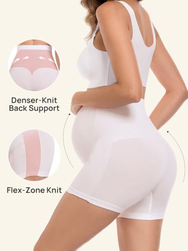 Summer Mae Maternity Shapewear Viscose Made from Bamboo Seamless for Dress - color: White, size: Medium