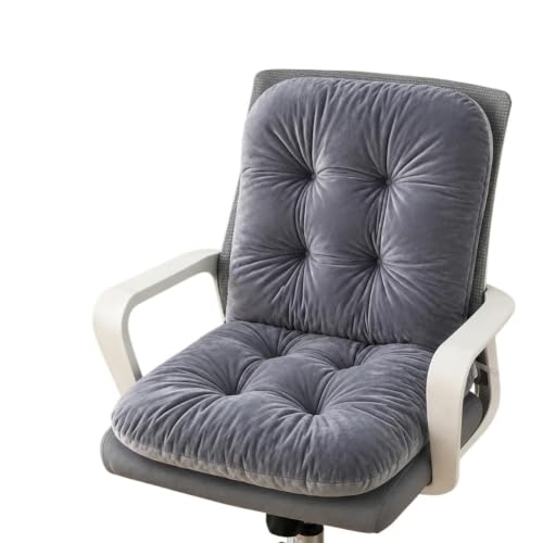 Office Chair Cushion Desk Seat Pad with Back Support for Dorm Chairs - color: Light Gray