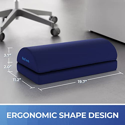 BlissTrends Foot Rest Under Desk, Foot Stool with 2 Adjustable Heights - color: Blue, size: XX-Large