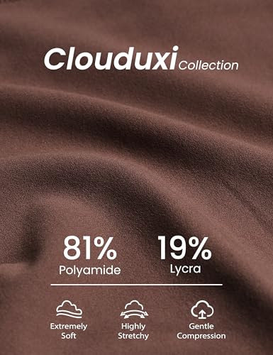 BAYDI Clouduxi Maternity Biker Shorts Over the Belly 6" - color: Rustic Brown, size: Medium