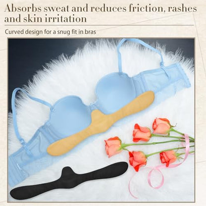 Boyiee 9 Pcs Cotton Bra Liners for Sweat Rash Liners Under Breasts Sweat Absorber Pads for Women Female - size: X-Large
