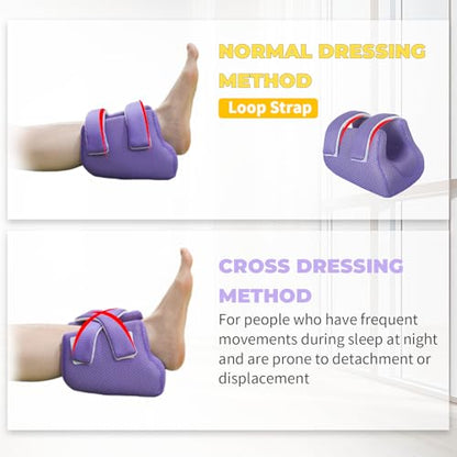 3D Heel Protector Bed Sore Pillow Cushion for Pressure Purple 1piece - color: Purple