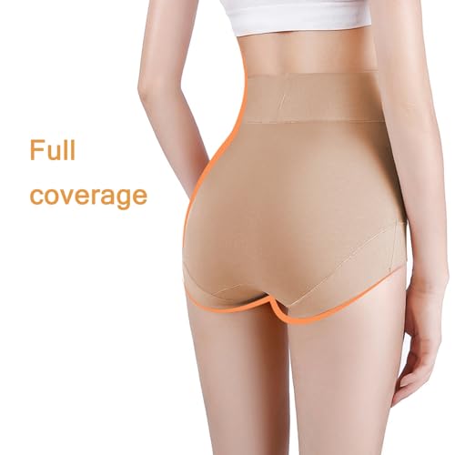 Postpartum C Section Cotton Compression Underwear Recovery Panties - color: Tan + Tan, size: 5