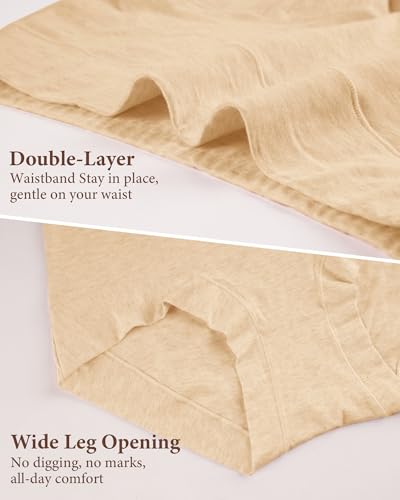 Women's High Waisted Cotton Underwear Tummy Control Briefs 4 Pack - color: Multi01-4p, size: Small