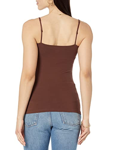 Amazon Essentials Women's Slim-Fit V-Neck Cami, Pack of 4 - color: Brown/Multicolor, size: Large