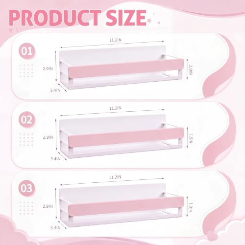 Patelai 3 Pack Pink Magnetic Water Bottle Organizer for Refrigerator - color: Pink