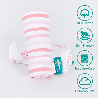 Cotton Nursing Pillow Cover Compatible with Boppy Pillow 2-Pack - color: Pink