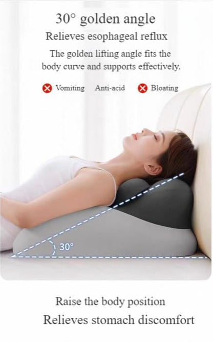 Intimate Memory Foam Wedge Pillow, Ergonomic Support Cushion for Couples - color: Light Gray