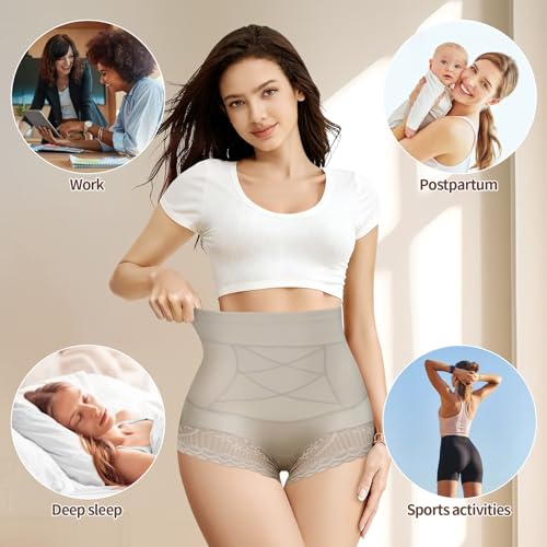 Women Shapewear Tummy Control Underwear High Waisted Girdle Body Shaper Postpartum Compression Panties - size: X-Large