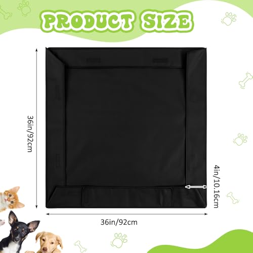 Marsui Dog Playpen Bottom Pad, Black, Solid Color - color: Black, style: Solid Color
