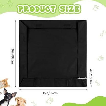 Marsui Dog Playpen Bottom Pad, Black, Solid Color - color: Black, style: Solid Color