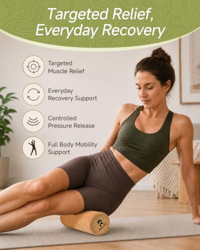 Rocalt Cork Roller, Firm Foam Roller Alternative for Massage, 12 x 4 in - size: 12" X 4"