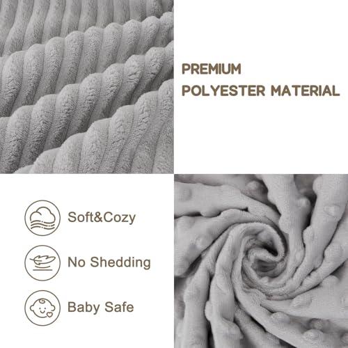Elephant Baby Security Blanket for Boys and Girls 15 Inch Grey - color: Elephant