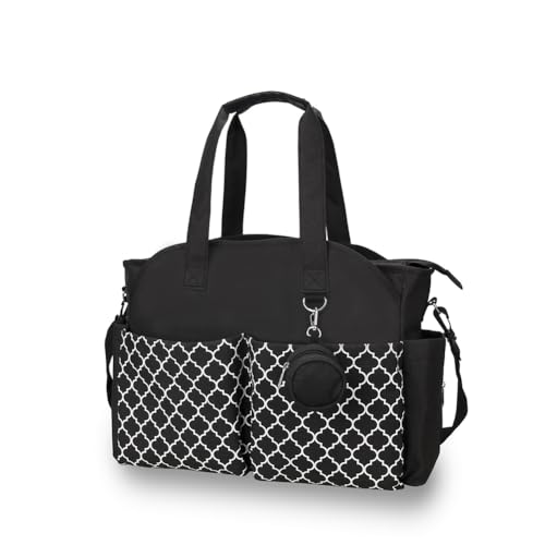 Diaper Bag Tote Large Baby Changing Bag with Changing Station - color: Black