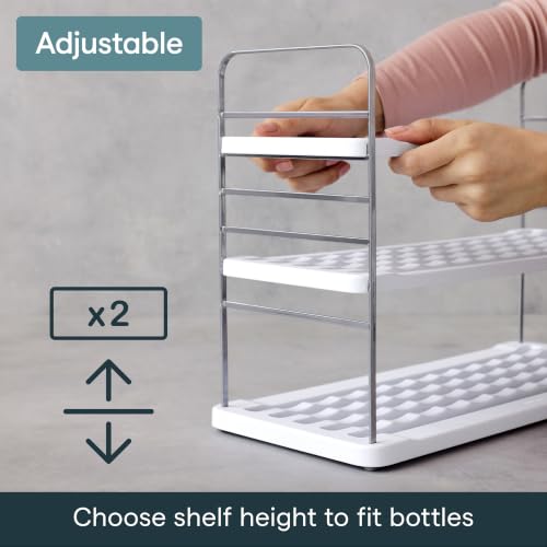 YouCopia UpSpace 12 Water Bottle Organizer, Adjustable Tumbler Cabinet Rack - size: 12 Bottle Premium