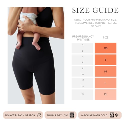 Ingrid & Isabel Postpartum Bike Shorts - Compression Shorts for Women - Great for Tummy Control and Postpartum Support - size: Medium