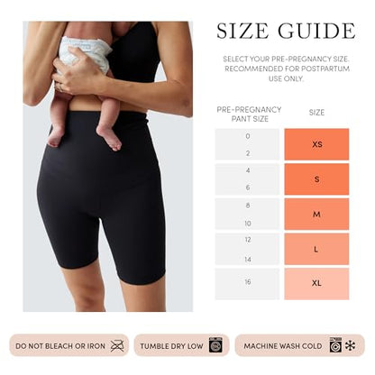 Ingrid & Isabel Postpartum Bike Shorts - Compression Shorts for Women - Great for Tummy Control and Postpartum Support - size: Medium