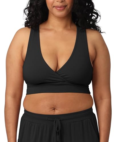 Kindred Bravely French Terry Racerback Nursing & Sleep Bra, Maternity Bra - color: Black, size: Medium