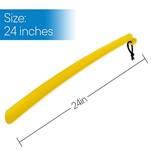 RMS 2 Pack Extra Long Handled Shoe Horn with Curved Handle (24 inches)