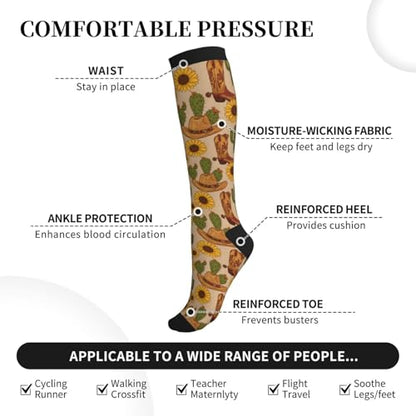 Compression Sock Graduated Knee High Sock for Women Men - color: 1