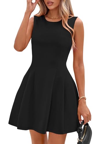 PRETTYGARDEN Women's A Line Elegant Summer Cocktail Dresses - color: Black, size: Medium