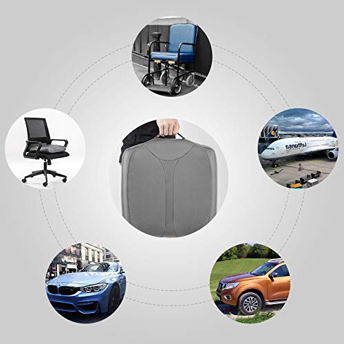 Car Memory Foam Heightening Seat Cushion for Short People Driving. - color: Gray