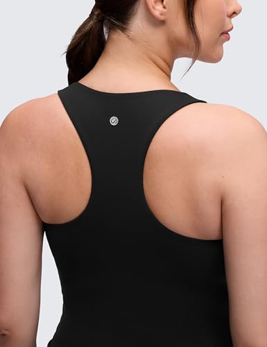 CRZ YOGA Maternity Racerback Tank Tops - color: Black, size: Large