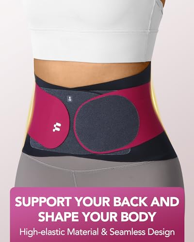 0.5mm Ultra Thin Back Brace for Women Men, All Day Comfort & Support - size: M, style: Rose