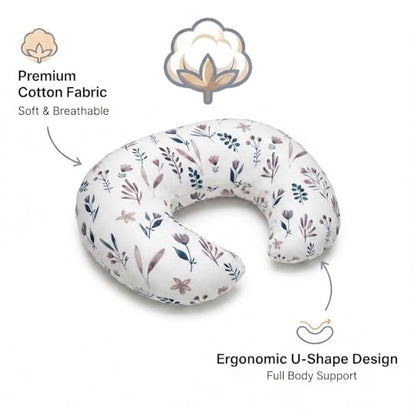 Nursing Pillow and Body Positioner for Breast Feeding and Bottle Feeding, Ultra Soft Breastfeeding Pillows with Removable Pillow Cover (Vine Whisper) - color: Vine Whisper