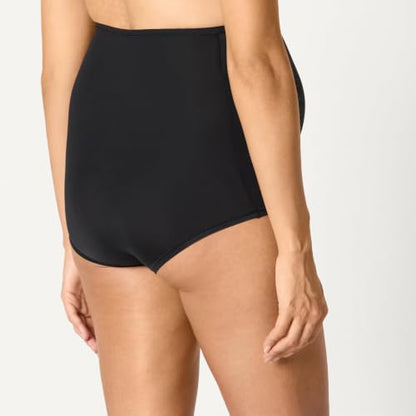 Amazon Essentials Women's Maternity Knickers, Under Bump & Over Bump Styles, Cotton & Microfibre, Pack of 6 - color: Black / Washed Bronze / Soft Petal, size: Medium