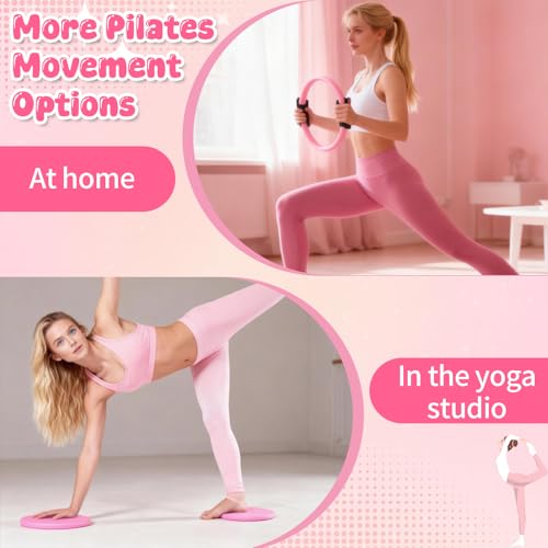 18PCS Pilates Kit, Pilates Equipment Set, Home Workout Kit for Women - color: Pink