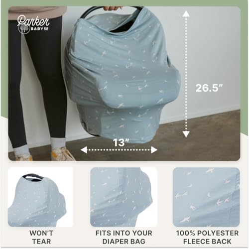 Parker Baby Co. Multi-Use Cover - Carseat Cover, Nursing Cover - Dove - color: Dove