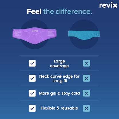REVIX Ice Packs for Neck & Shoulder Discomfort, Gel Cold Wraps Reusable - style: Neck Purple-2 Pack