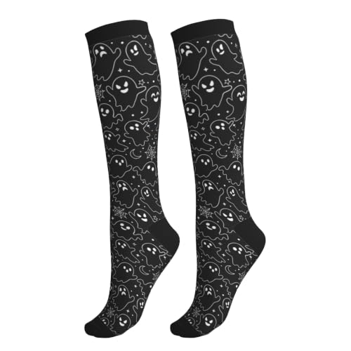 Compression Socks Women and Men 15-20mmHg-Circulation Support Socks for Athletic Running Cycling - color: Ghost