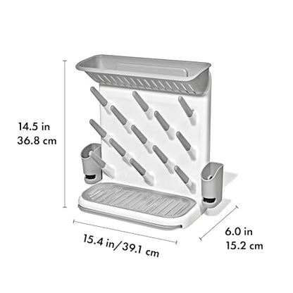 OXO Tot Expandable Baby Bottle Drying Rack, Space-Saving - size: Expandable