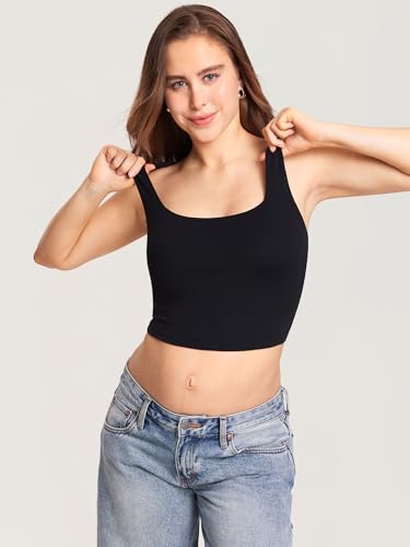 MOMANDA Longline Square Neck Pumping Bras - color: Black, size: Large