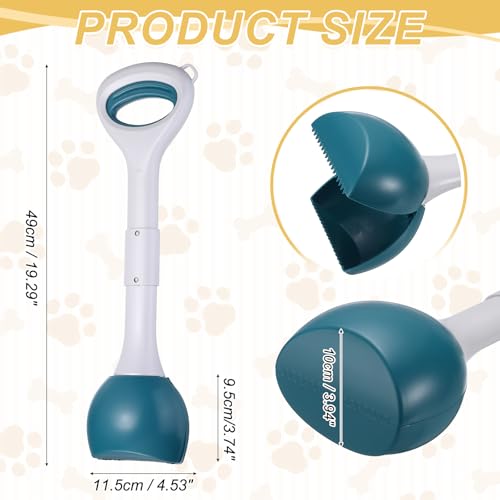 Poop Scooper, 19.3" Long Handle Dog Poop Scooper, Green - color: Green, size: 19.3