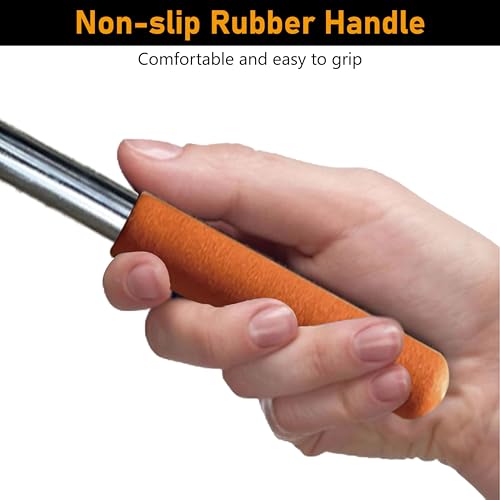 Telescoping Magnetic Pickup Tool, 40” Extendable Large Magnet Stick with 35 LB Pull Capacity, Strong Handheld Magnet Pick up Tool for Retrieving Nails, Screws and Metal Objects (Orange) - color: Orange