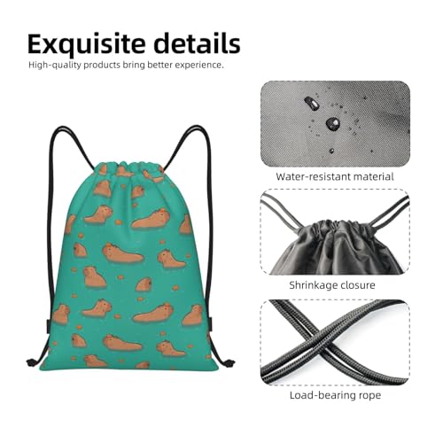 Gianlaima Drawstring Backpack Gym draw string bag For Men Women - color: Black42