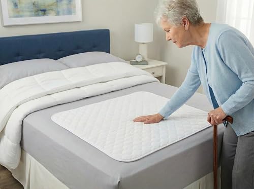 RMS Ultra Soft 4-Layer Washable and Reusable Incontinence Bed Pad, 34"x36" - size: 34 x 36 Inch