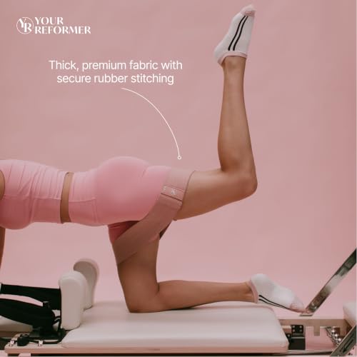 Fabric Booty Bands Set, 3 Resistance Levels for Pilates - color: Beige