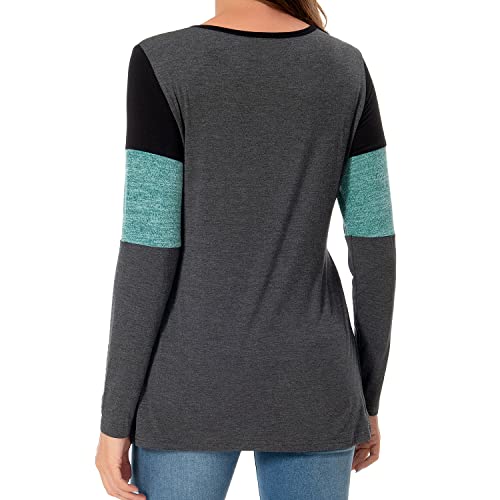 Bearsland Women’s Scoop Neck Nursing Top - color: Green, size: Medium