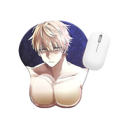 Funny Anime Breast Mouse Pad with Wrist Rest for Adults, ML002 - color: ML002