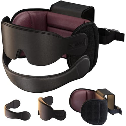SARISUN Travel Pillow with Chin Strap for Different Seats, Stable Support - color: Red