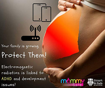 MommySafe Pregnancy Belly Support Band - RF-EMF Shielding Maternity Belly Band, Pregnancy Must Haves (Medium, Black) - size: Medium