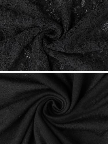 Maternity Dress Set Bodycon Lace Overlay & Inner Slip - color: Black, size: Small