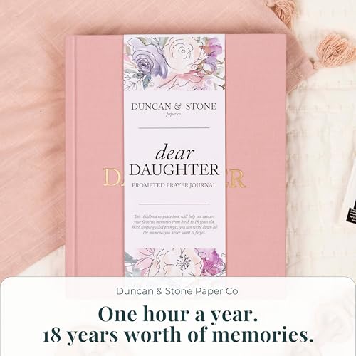 Duncan & Stone Dear Daughter Journal, Mom Memory Book, Pink, 230pg
