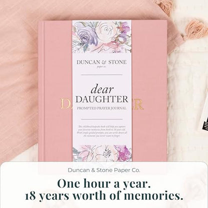 Duncan & Stone Dear Daughter Journal, Mom Memory Book, Pink, 230pg