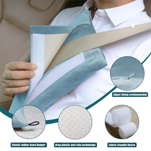 Post Surgery SeatBelt Pillow for Pregnancy Mastectomy Hysterectomy Recovery - color: Light Blue