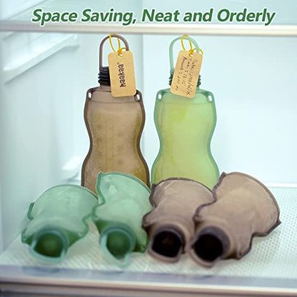 haakaa Silicone Breast Milk Storage Bags,9oz/260ml,5 Count, Grey - color: Gray, size: 5 Count